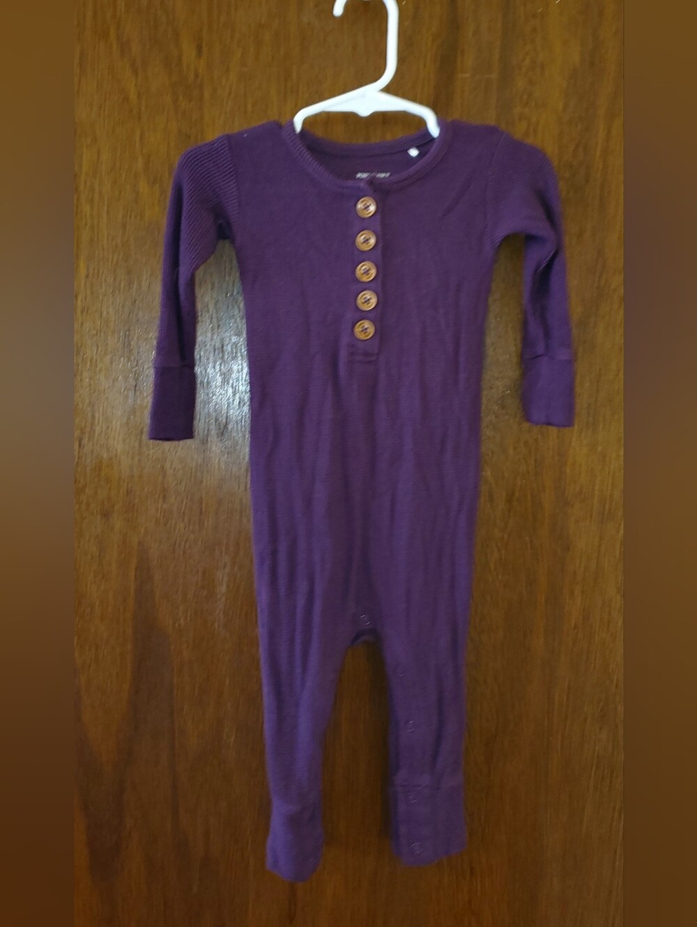 Posh Peanut Purple Long-Sleeve One-Piece Romper Sz 12-18 Months
